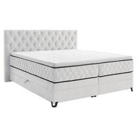 Boxspring Krevet Carmen - tirkizna/krem, Konvencionalno, drvni materijal/drvo (160/200cm) - Modern Living