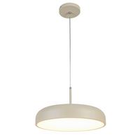 LED-Hängeleuchte Mike Weiß/Chrom/Sand max. 36 Watt - Sandfarben/Transparent, MODERN, Kunststoff/Metall (40/130cm) - Mömax