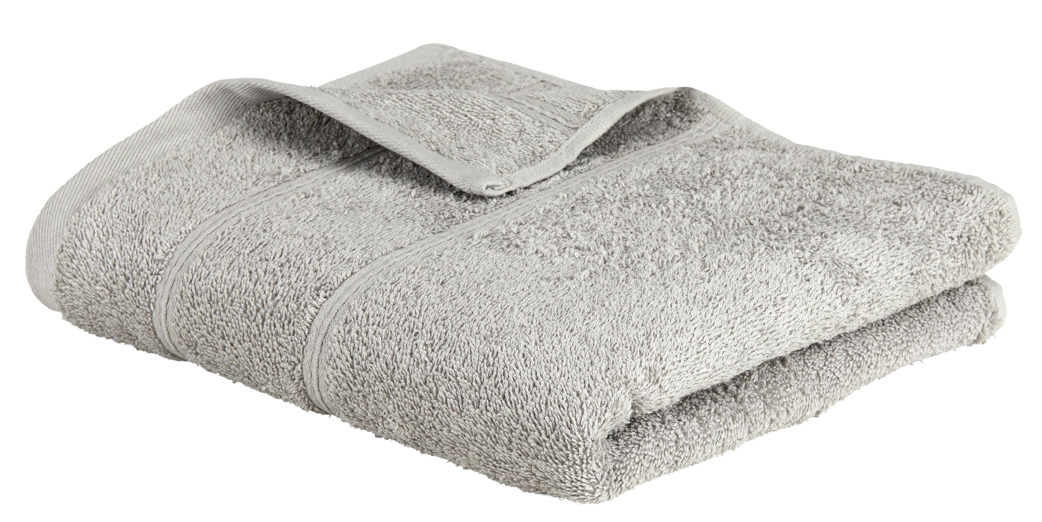 Handtuch Melanie in Hellgrau ca. 50x100cm - Hellgrau, Textil (50/100cm) - Modern Living