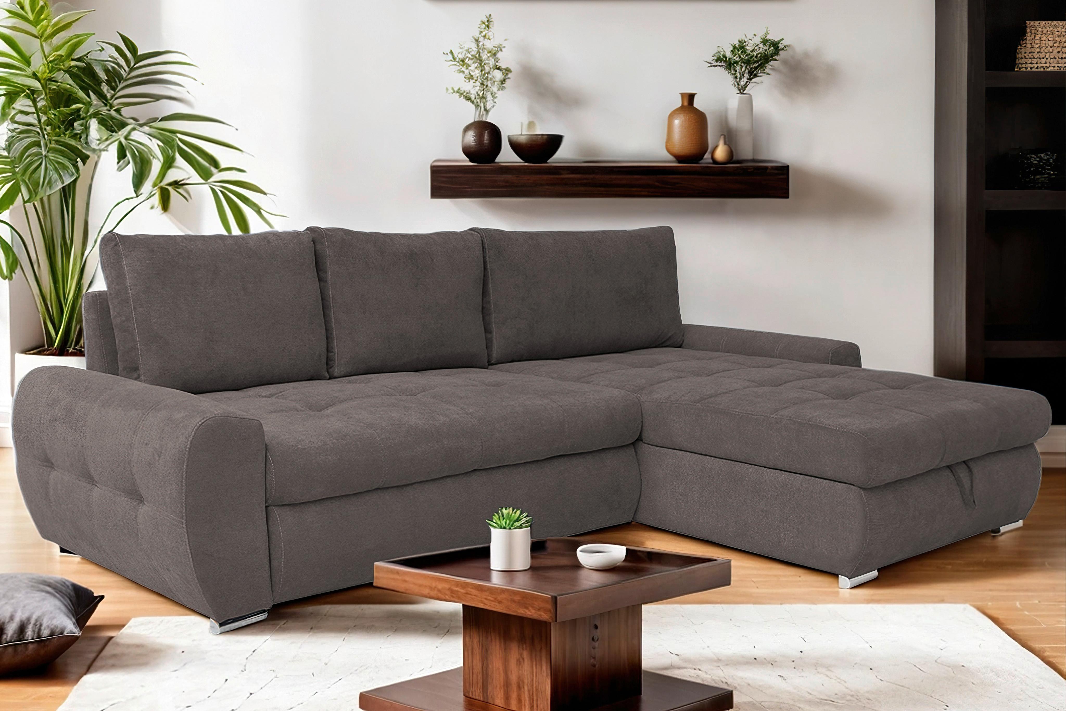 Coltar extensibil SOLAR - maro/alb, Design, textil (277/175cm) - Modern Living
