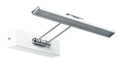 Bilderleuchte Beam Thirty in Weiß/Chromfarben max. 5 W - Chromfarben/Weiß, Basics, Metall (29/4,6/4,6cm) - Paulmann