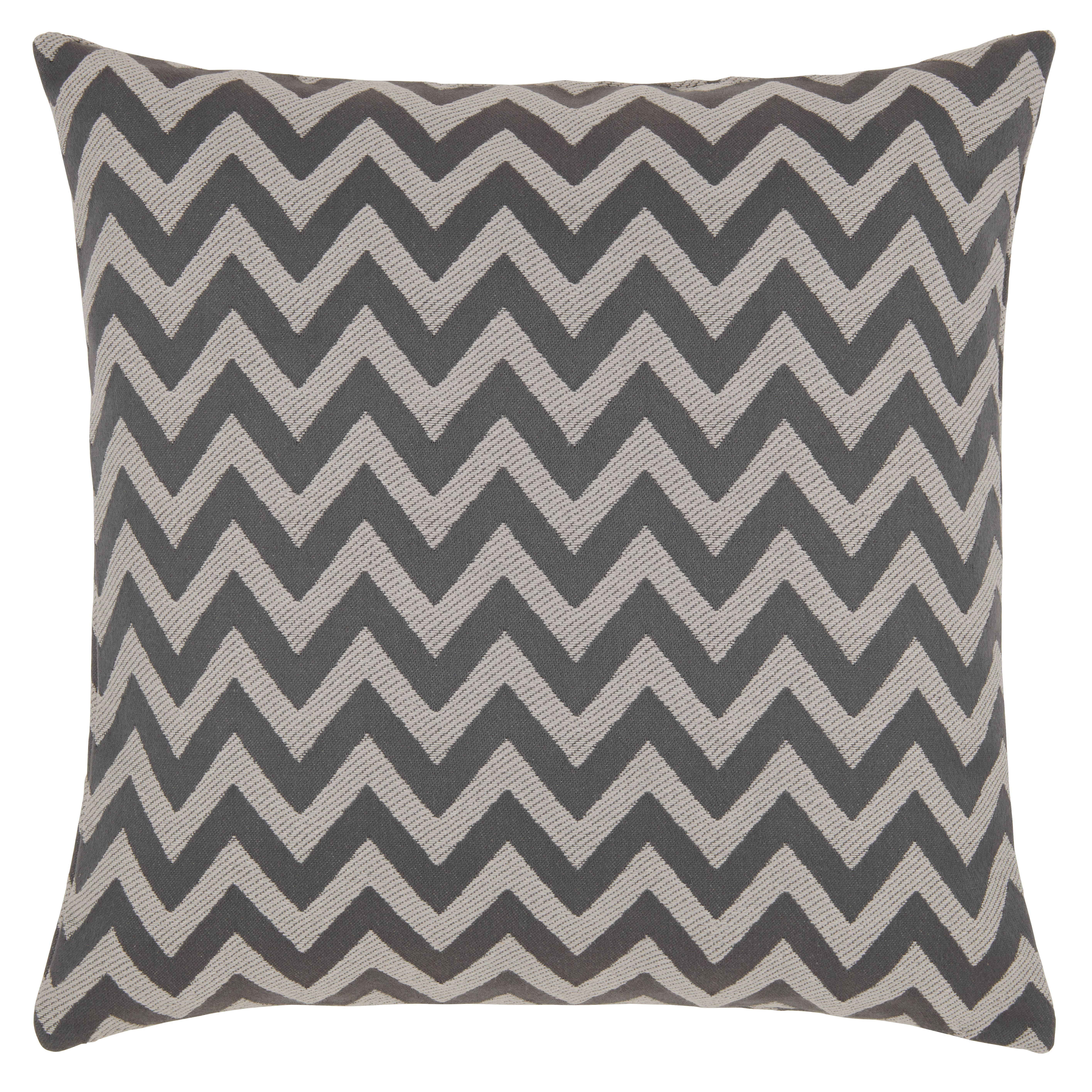 Kissenhülle Zickzack in Grau ca. 48x48cm - Grau, Basics, Textil (48/48cm) - Premium Living