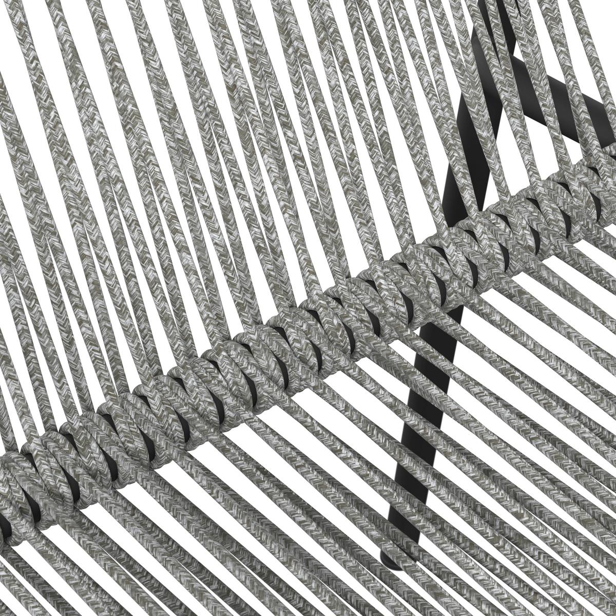 Gartensessel-Set 2-er Hellgrau aus Textil/Metall - Hellgrau/Schwarz, MODERN, Kunststoff/Textil (55/82/58cm) - Bessagi Garden