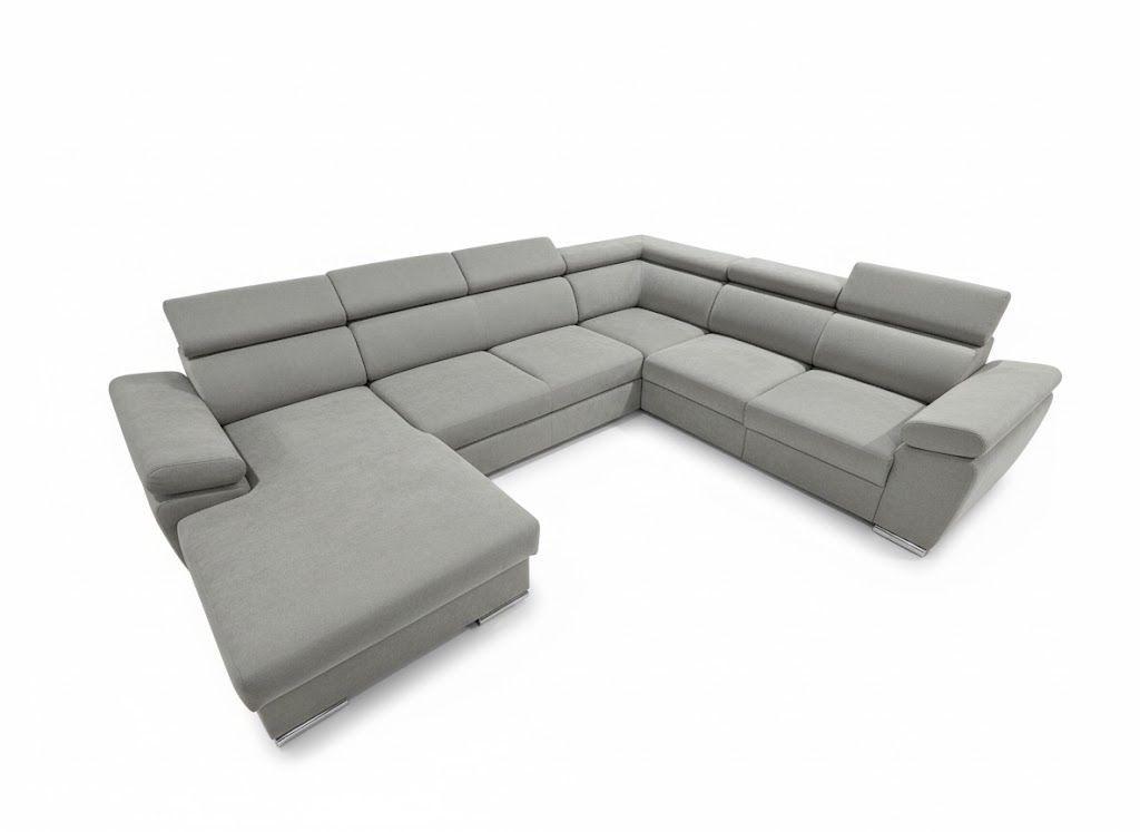 Ülőgarnitúra Palermo - szürke, Modern, textil/fa (271/338/170cm)