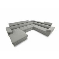 Ülőgarnitúra Palermo - szürke, Modern, textil/fa (271/338/170cm)