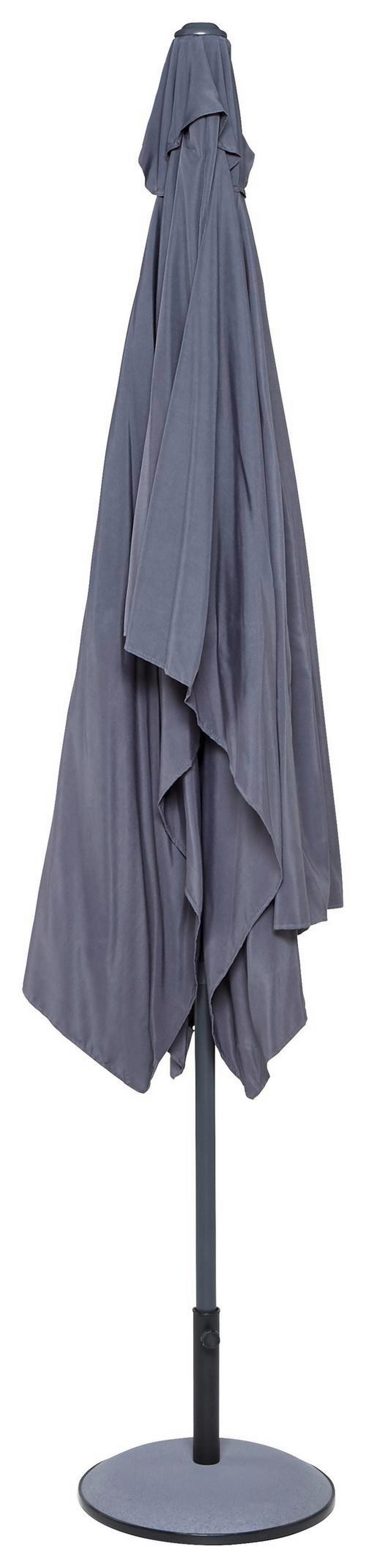 Sonnenschirm Picolo Anthrazit mit Knickgelenk - Anthrazit/Alufarben, Kunststoff/Textil (300/245/200cm) - Mömax
