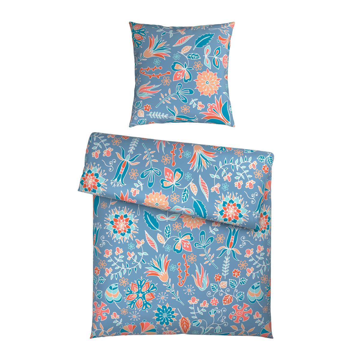 Bettwäsche Mia Pastellblau ca. 135x200cm - Pastellblau, Textil (135/200cm) - Mömax