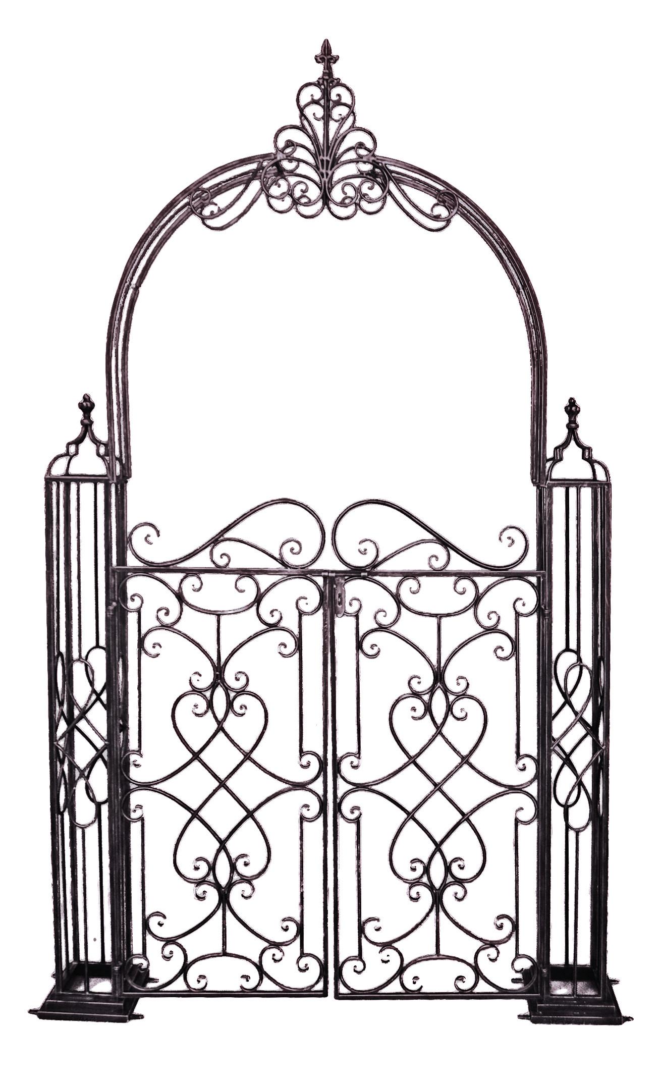 Gartenpforte Towada ca. 150x245x24 cm Schwarz - Schwarz, MODERN, Metall (150/245/23,5cm) - Gardenson