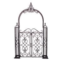 Gartenpforte Towada ca. 150x245x24 cm Schwarz - Schwarz, MODERN, Metall (150/245/23,5cm) - Gardenson