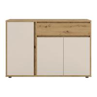 Comodă cu uși CANEVA - cașmir/stejar Artisan, Modern, material pe bază de lemn (128/86/40,3cm) - Modern Living