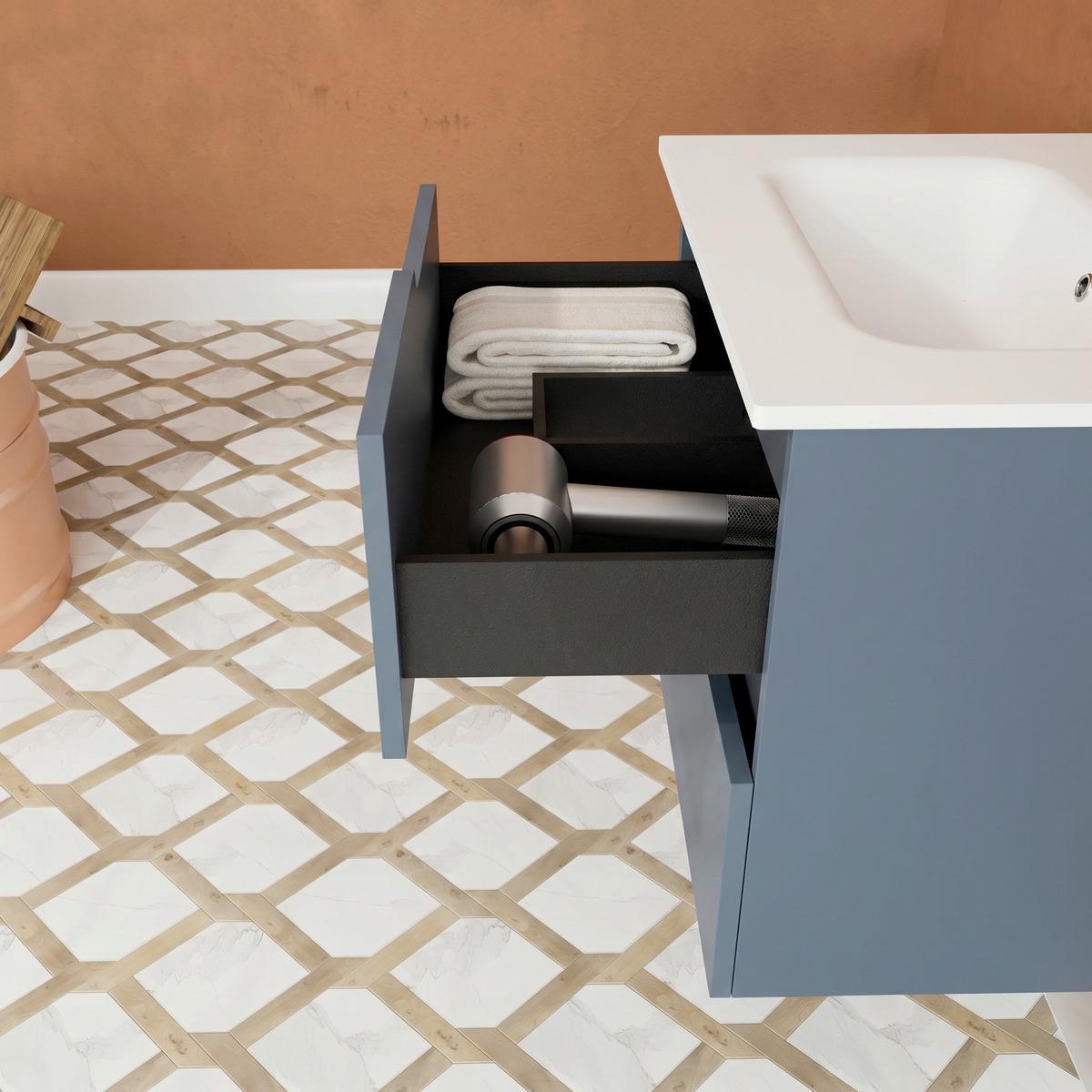 Element Ispod Umivaonika Winter - plava/antracit, Moderno, drvni materijal (60/51/46cm)