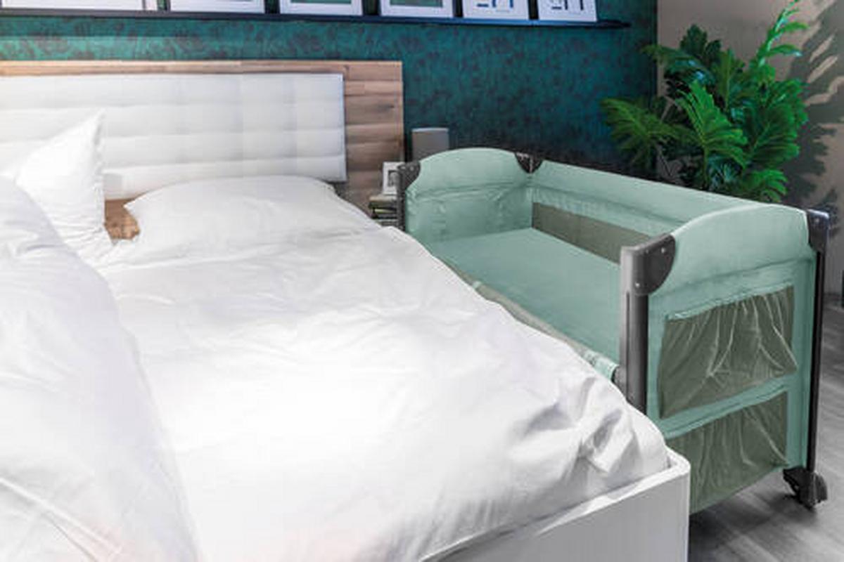 ŁÓŻKO TURYSTYCZNE 4032-14 ZÜRICH - czarny/miętowy, Basics, metal/tkanina (60/120cm) - Fillikid