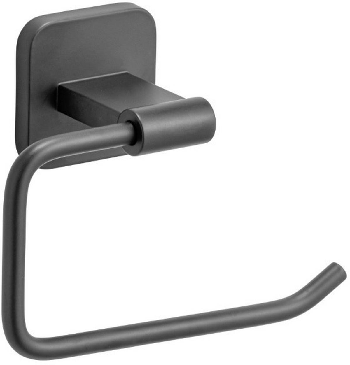 Suport hârtia igienică Porto - negru, Modern, metal (14/6,5/10cm) - Wenko