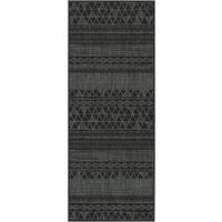 Flachwebteppich in Grau ca. 80x200cm - Schwarz/Grau, MODERN, Textil (80/200cm) - Modern Living
