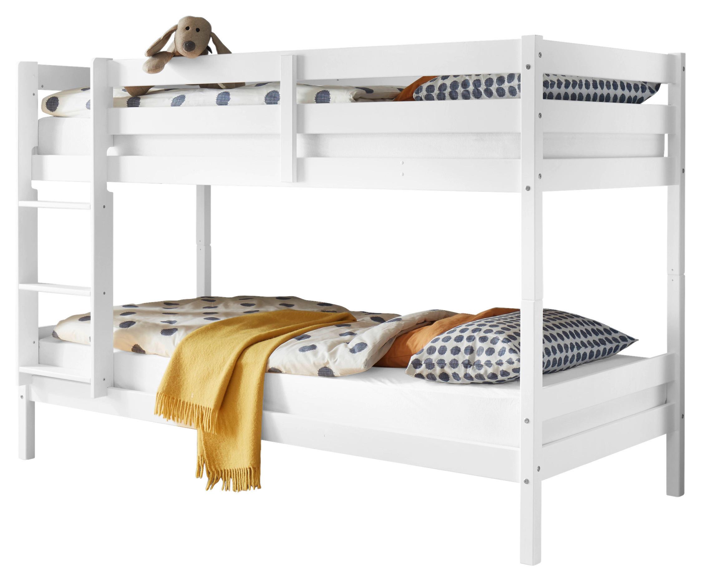 PAT SUPRAETAJAT CASPER - alb, Konventionell, lemn/material pe bază de lemn (90/200cm) - Modern Living