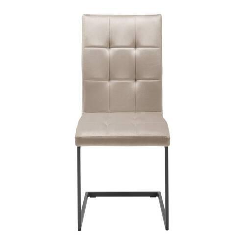 ZESTAW KRZESEŁ NA PŁOZIE MELA - taupe, Modern, metal/tkanina (44/95/60cm) - Bessagi Home