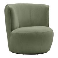 Sessel Jasima Grün drehbar - Schwarz/Grün, MODERN, Textil/Metall (77/81/85cm) - Premium Living