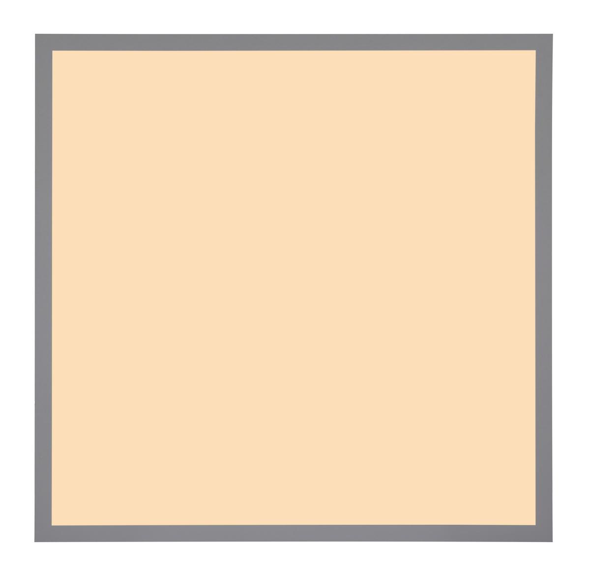 LED-DECKENLEUCHTE 416080AD2 DORO - Weiss/Dunkelgrau, Konventionell, Kunststoff/Metall (45/45/6,5cm) - Globo