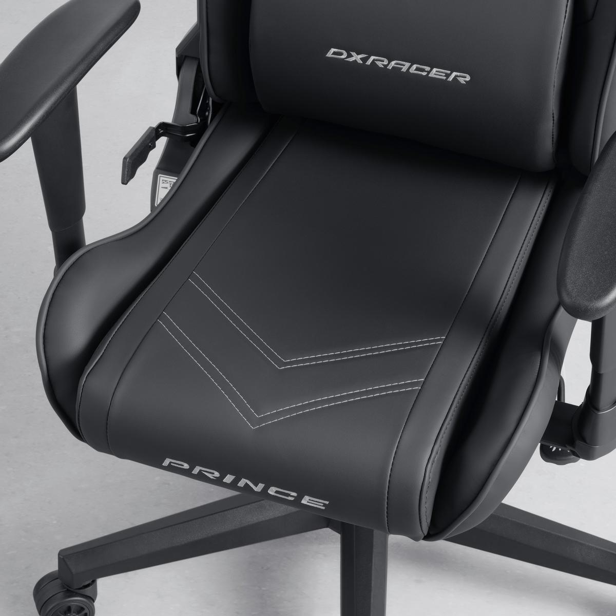 Gamingstuhl Prince in Schwarz - Schwarz/Weiß, MODERN, Kunststoff/Textil (67/126/67cm) - Dxracer