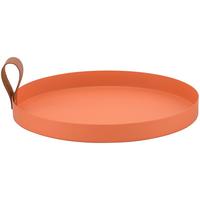 Dísztál Daisy - narancs, Modern, bőr/fém (25/2,5cm) - Modern Living