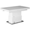 TABLE BASSE 2IN1 II - couleur inox/blanc, MODERN, matériau en bois/métal (133-170/51-77/80cm) - Mömax
