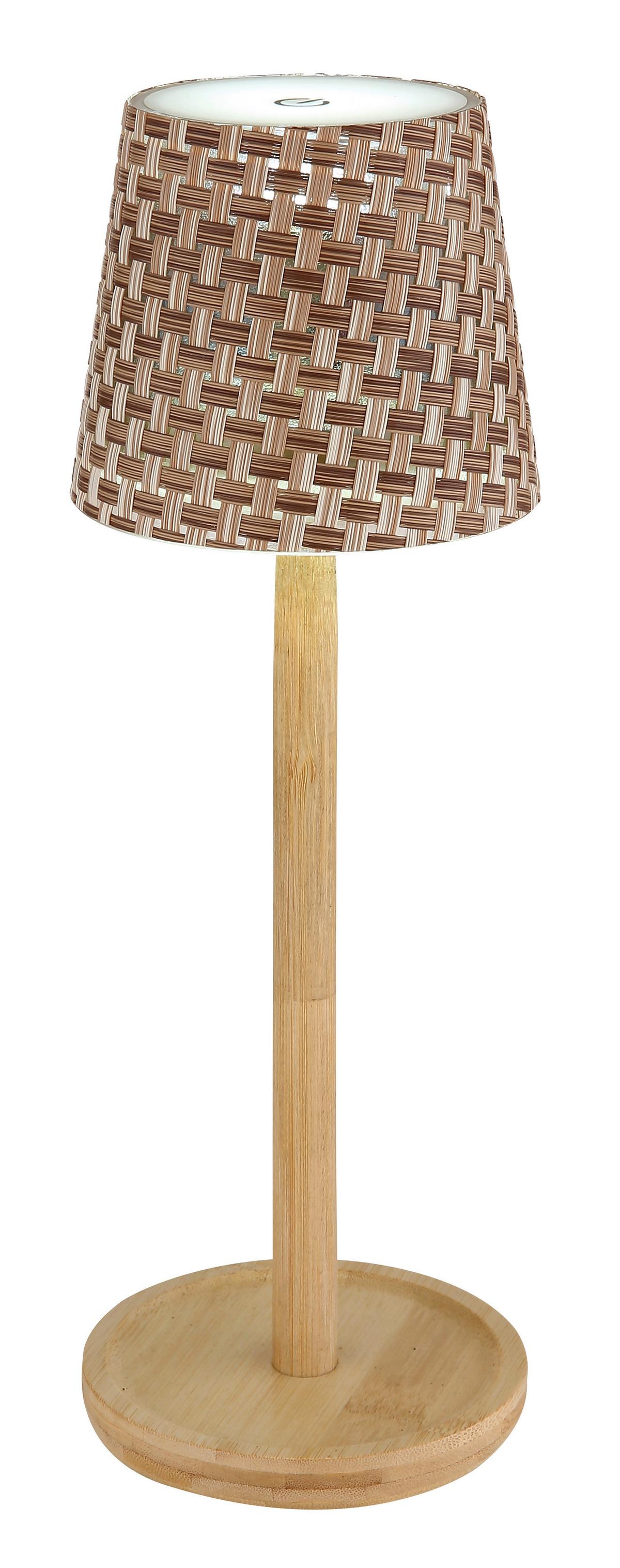 Stolna Punjiva Svjetiljka Rids - bijela/siva, Natur, drvo/plastika (11/33cm) - Globo