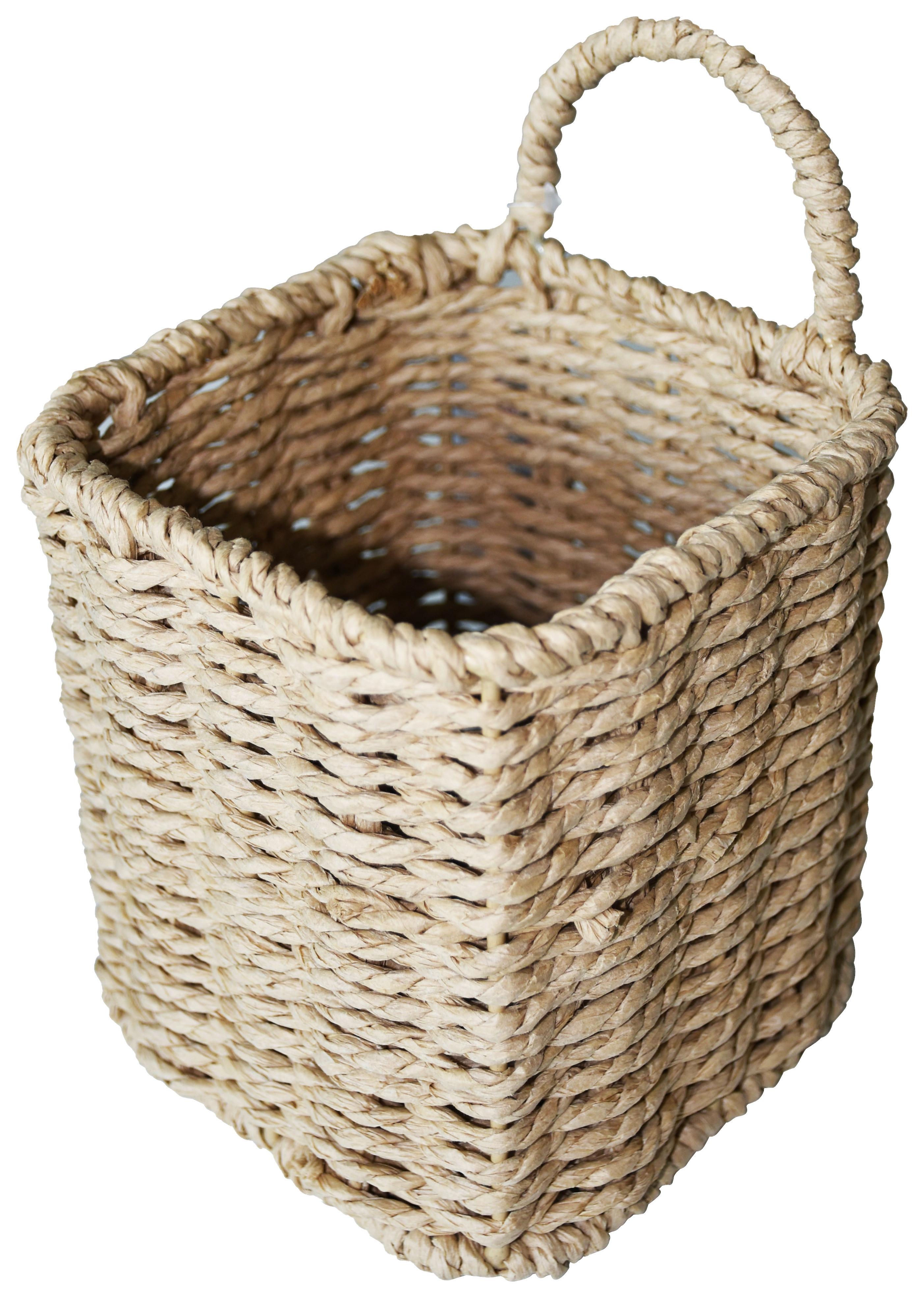 Pletena Košara Lilian - naravne barve, Romantika, papir/kovina (13/14cm) - Modern Living