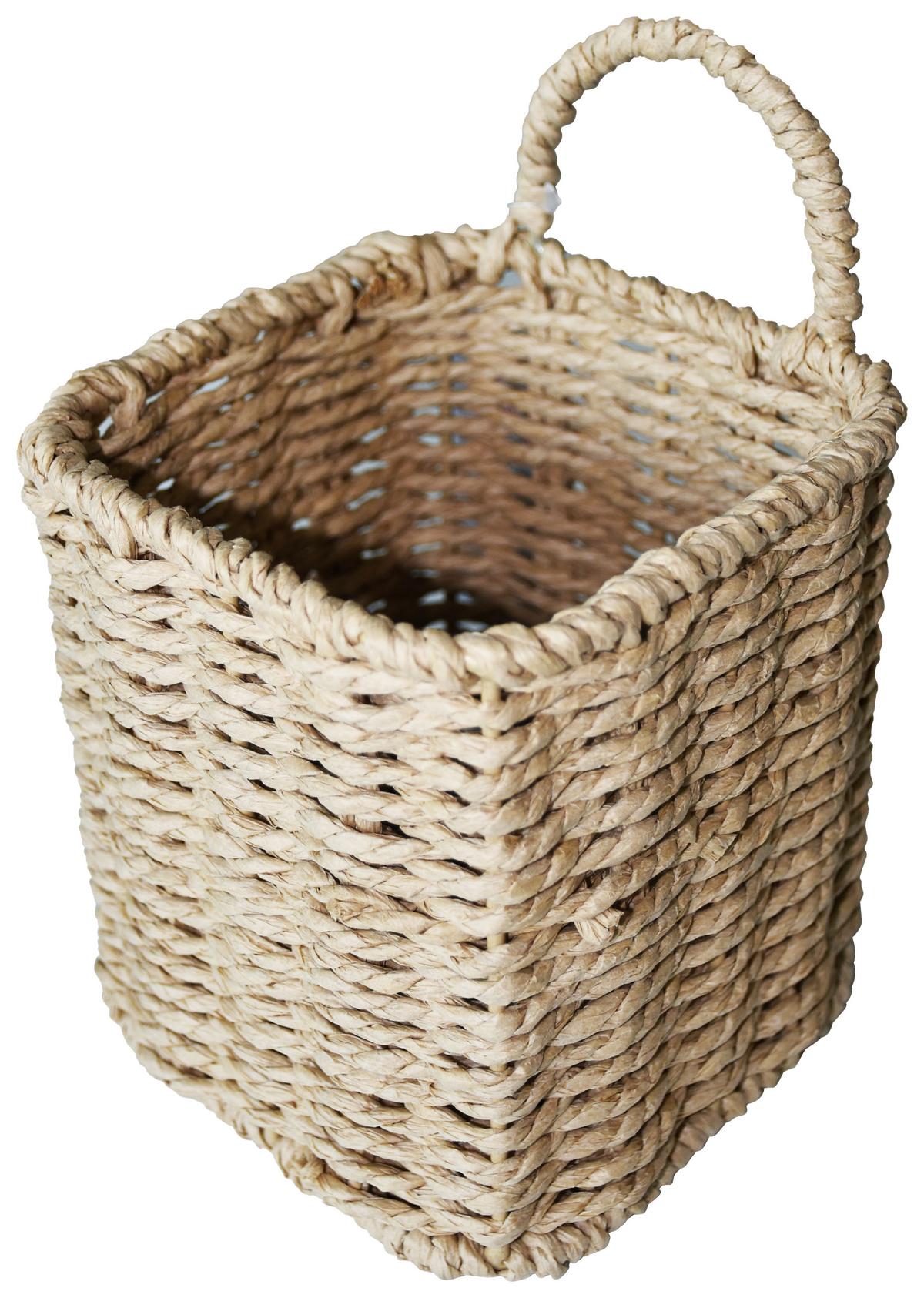 Korb Lilian in Naturfarben - Naturfarben, ROMANTIK / LANDHAUS, Papier/Metall (13/14cm) - Modern Living