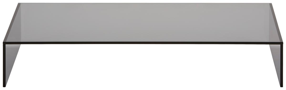 TV-Aufsatz in Schwarz aus Glas - Dunkelgrau, Glas (80/14/40cm) - Mömax