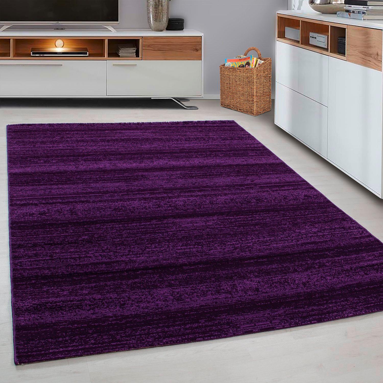 Webteppich Plus Lila ca. 80x300cm - Lila/Schwarz, Design, Textil (80/300cm) - Novel