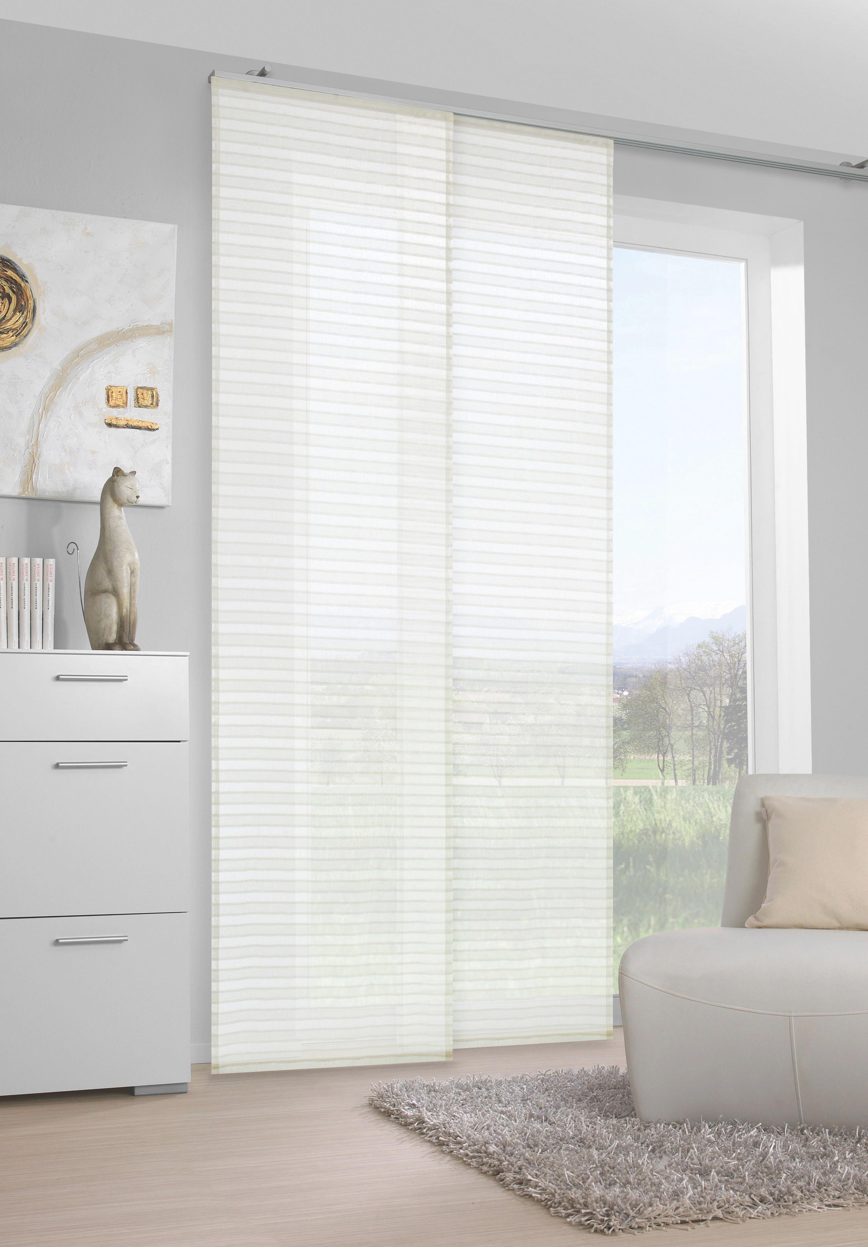 ZASŁONA PANELOWA FRESH - kolor naturalny, Basics, tkanina (60/245cm) - Boxxx