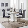 Schwingstuhl Schwarz - Edelstahlfarben/Schwarz, MODERN, Textil/Metall (52/103/43cm) - Premium Living Schwingstuhl Schwarz - Edelstahlfarben/Schwarz, MODERN, Textil/Metall (52/103/43cm) - Premium Living