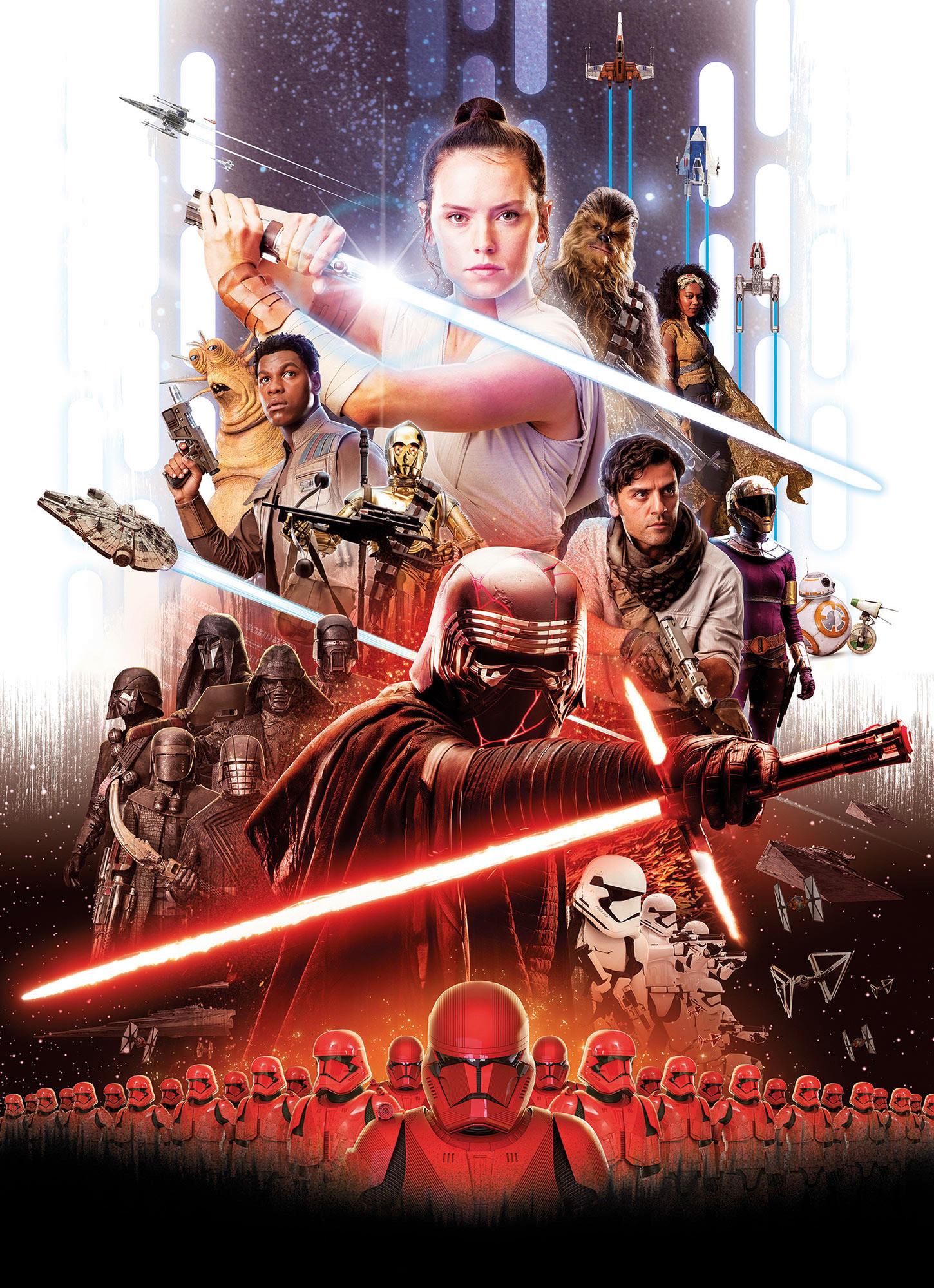 Fototapete Star Wars EP9 Movie Poster Rey ca. 184x254cm - Multicolor, Basics (184/254cm) - Komar
