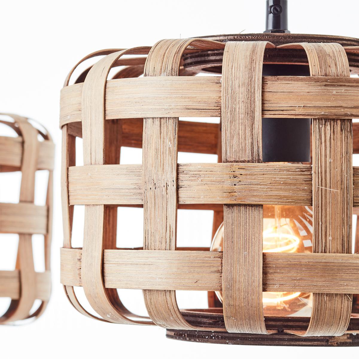LAMPA WISZĄCA 99810/09 WOODLINE - kolor naturalny/czarny, Natur, metal/drewno (104/24,5/146cm)