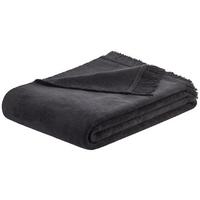 Decke El Sol in Schwarz ca.150x200cm - Schwarz, Textil (150/200cm) - Modern Living