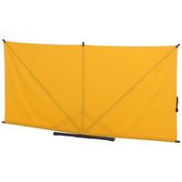 Sichtschutz Anthrazit/Gelb BH: 280 x150 cm - Gelb/Anthrazit, KONVENTIONELL, Textil/Metall (280/150cm) - Siena Garden