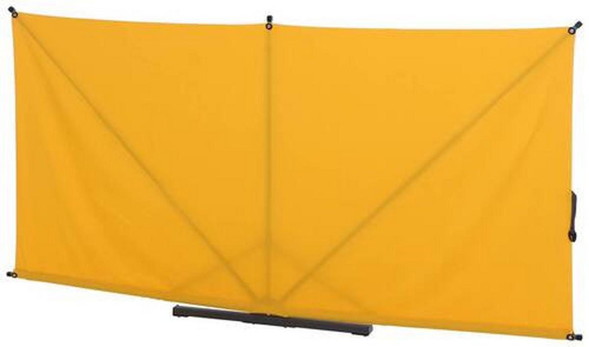 Sichtschutz Anthrazit/Gelb BH: 280 x150 cm - Gelb/Anthrazit, KONVENTIONELL, Textil/Metall (280/150cm) - Siena Garden