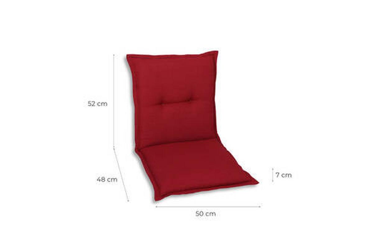 Sesselauflagenset 4-Teilig Kirschrot - Kirschrot, Basics, Textil (50/7/100cm)