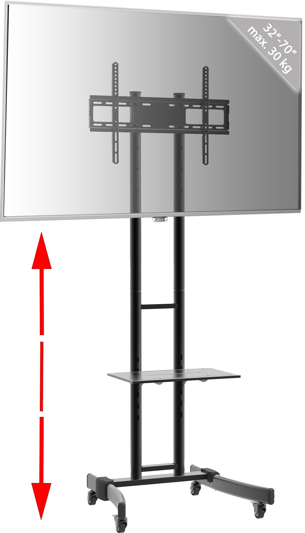 Stojalo Za Tv B-ms 190, Črna - črna, Basics, kovina (76/174/66cm) - MID.YOU