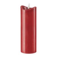 LED-Kerze Sven Dunkelrot - Dunkelrot, Konventionell, Naturmaterialien (7/20cm)