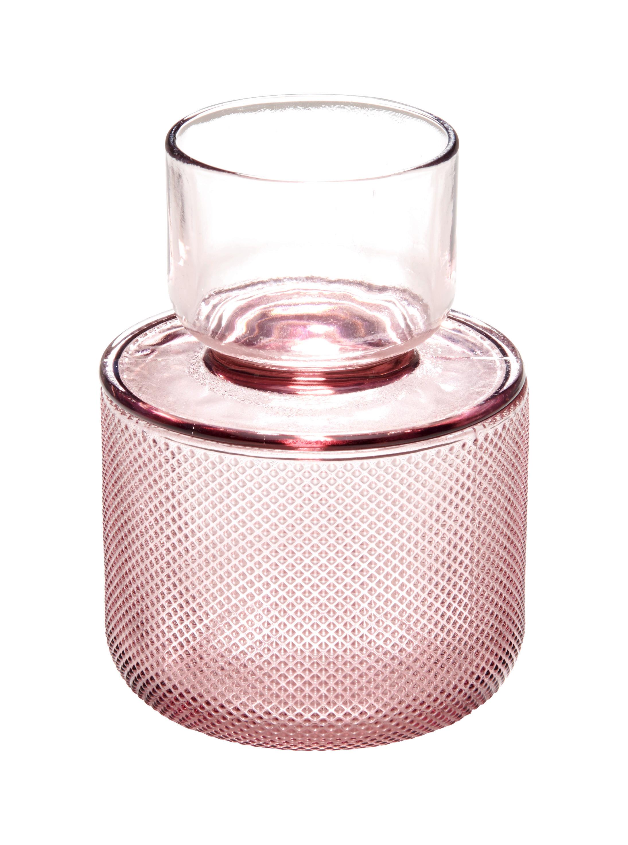 Okrasna Posoda Smoked - roza, steklo (10/14cm) - Modern Living