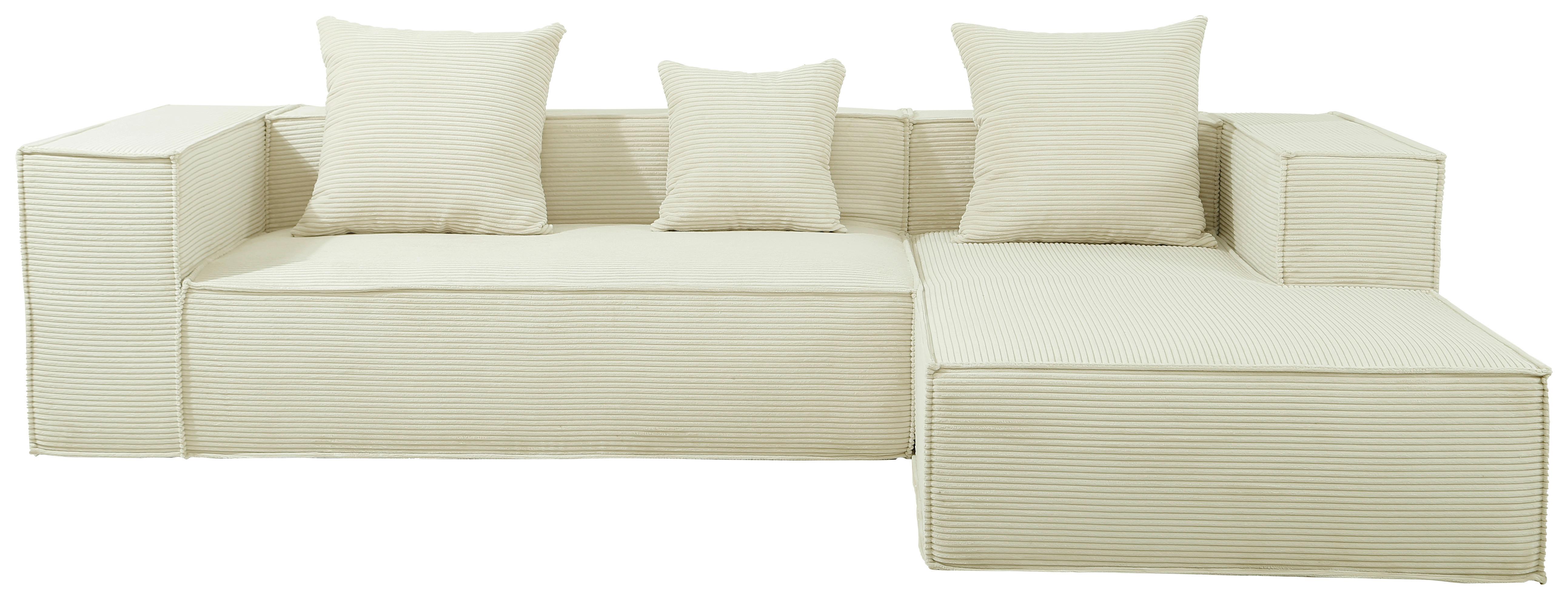 NAROŻNIK ZUNO - beżowy, Design, tkanina (270/60/100cm) - P & B