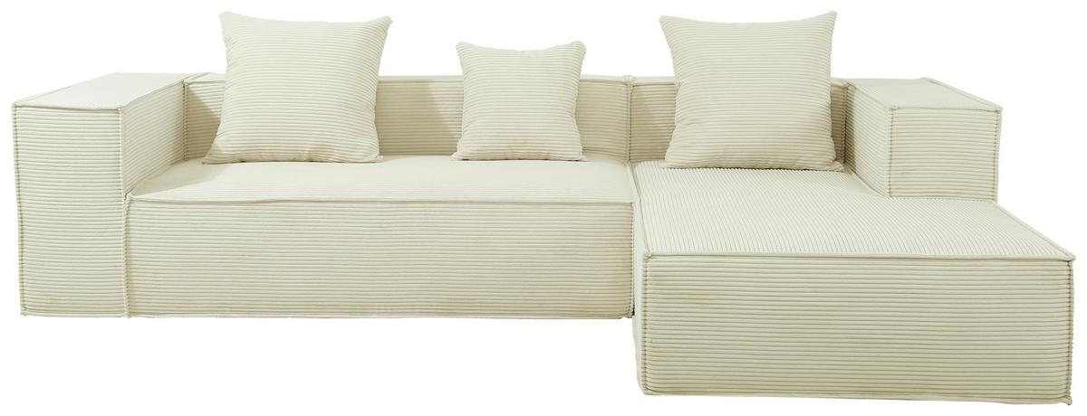 NAROŻNIK ZUNO - beżowy, Design, tkanina (270/60/100cm) - P & B