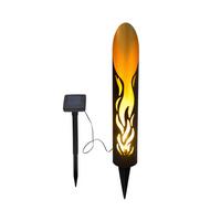 Lampă solară FLAKO - maro, Modern, plastic/sticlă (9/9/49,5cm) - Modern Living