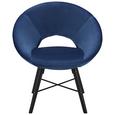 Sessel in Blau - Blau/Schwarz, MODERN, Holz/Textil (60/77/71cm) - Modern Living Sessel in Blau - Blau/Schwarz, MODERN, Holz/Textil (60/77/71cm) - Modern Living