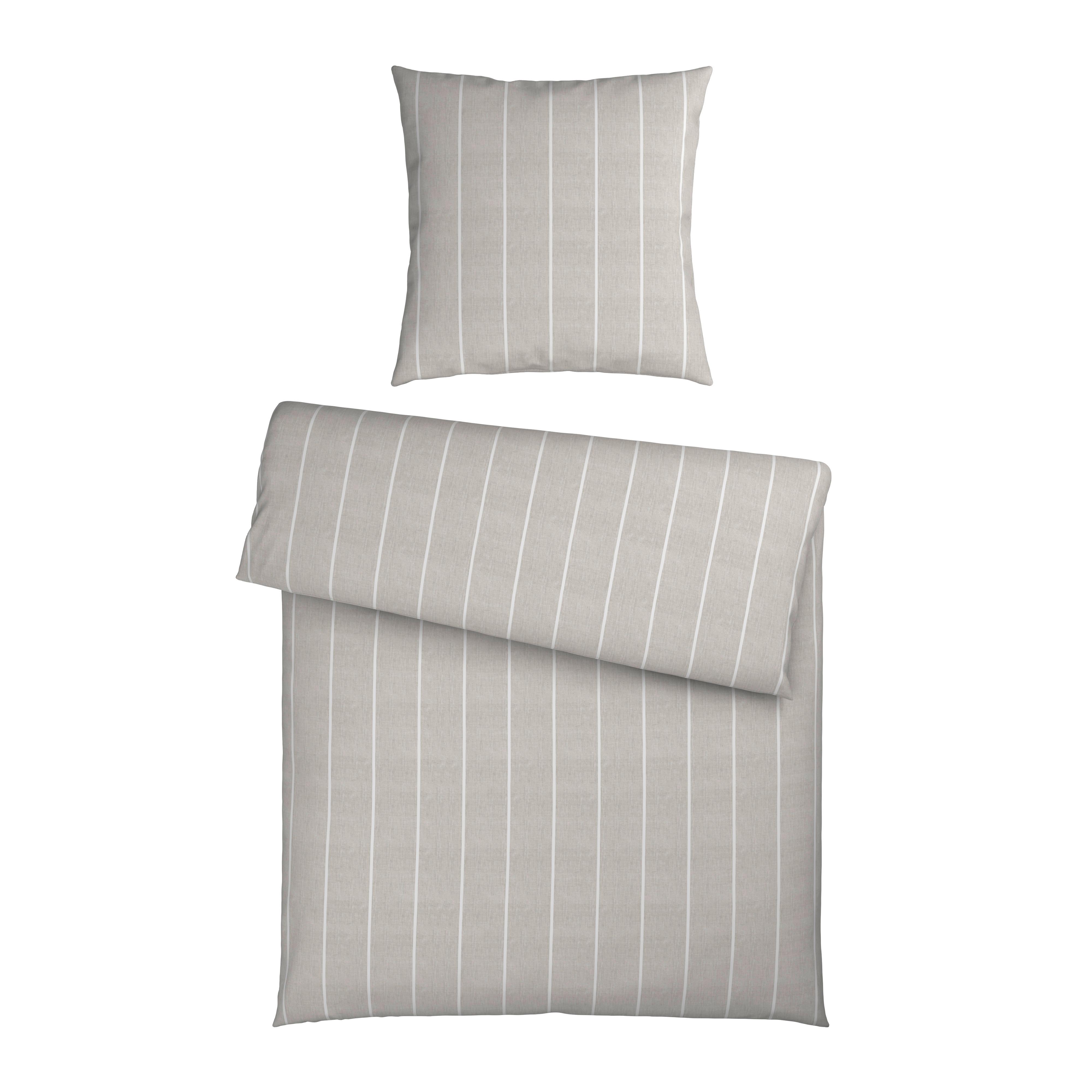 Bettwäsche Tyline XL Hellgrau ca. 220x155cm - Hellgrau, Textil (155/220cm) - Mömax