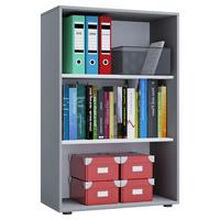 Pisarniški Regal Lona Xl, Siva - siva/črna, Basics, umetna masa/leseni material (70/105/37cm) - MID.YOU