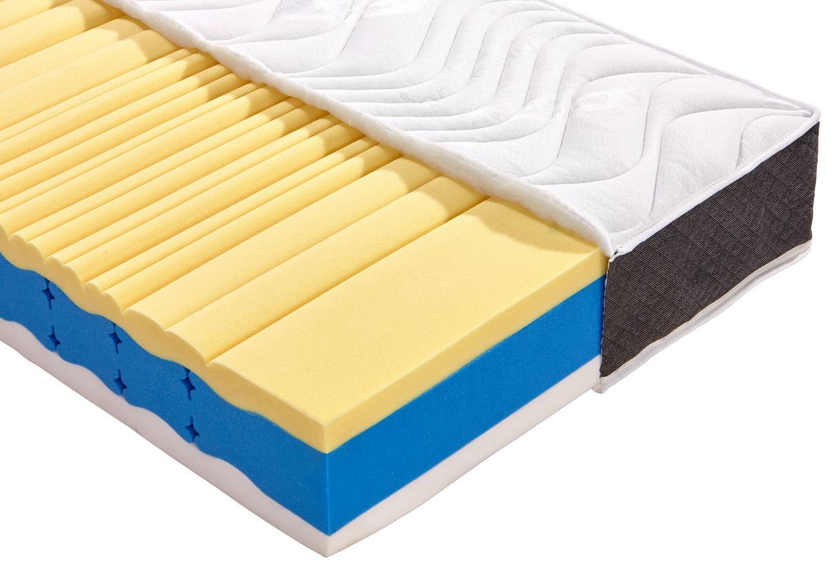 Viscomatratze Visco Deluxe ca. 90x200 cm - Weiß, KONVENTIONELL, Textil (90/200cm) - Livetastic