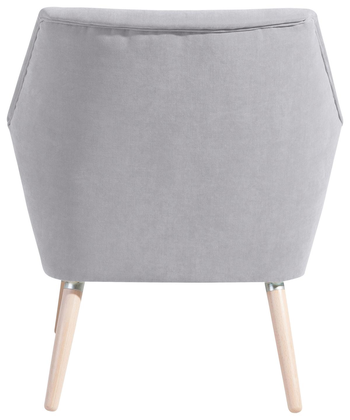 SESSEL ALEGRO - Silberfarben/Buchefarben, Design, Holz/Textil (67/81/71cm) - Max Winzer