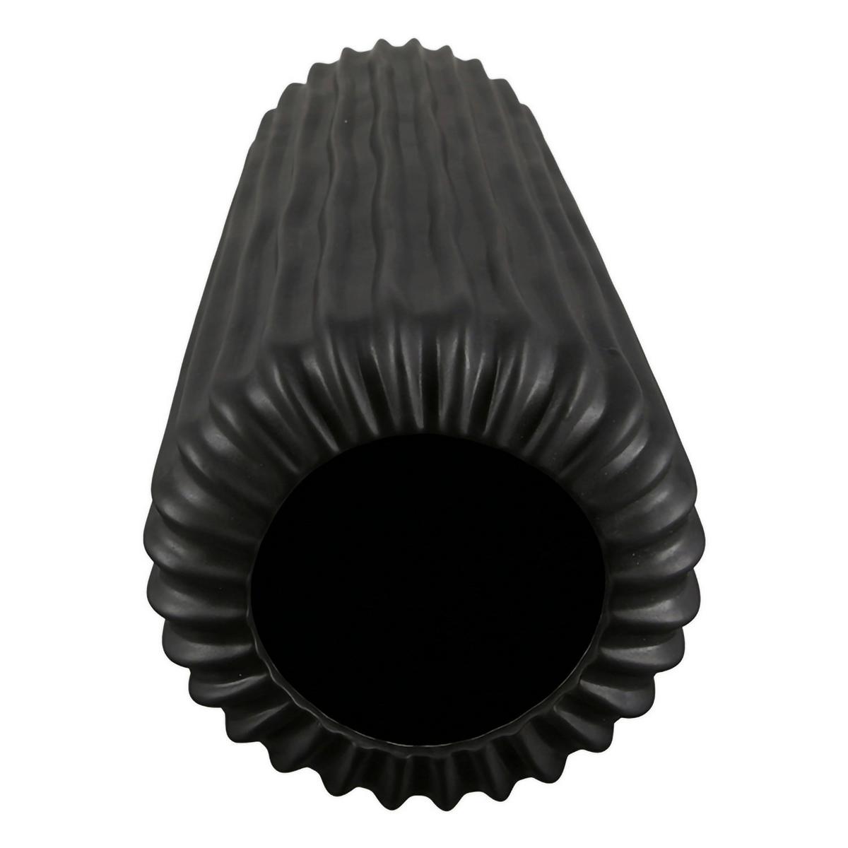 Vase Fjord Schwarz - Schwarz, Basics, Keramik (16/46/16cm)